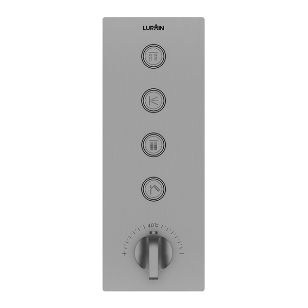 4-function Temperature Concealedcontrol Valve (without Box) Gun Grey