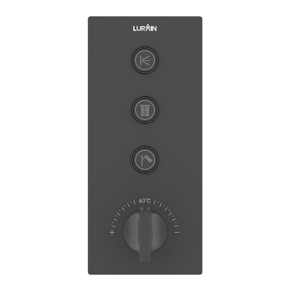 3-function Temperature Concealedcontrol Valve (without Box) Matte Black