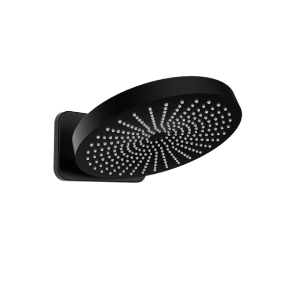 10“ One function shower  Matte black +ABS