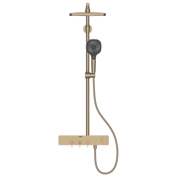 3-function Temperature Shower-Brushed Gold