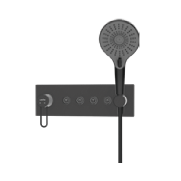4-function concealed control valve (without box) Matte black