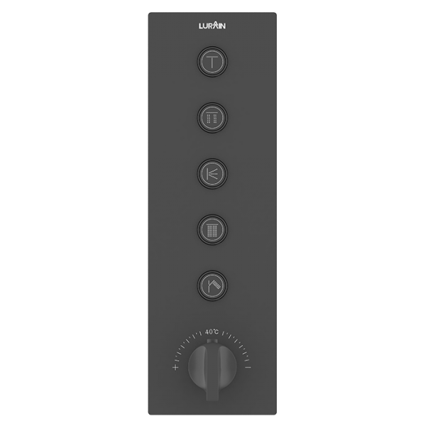 4-function Temperature Concealedcontrol Valve (without Box) Matte Black