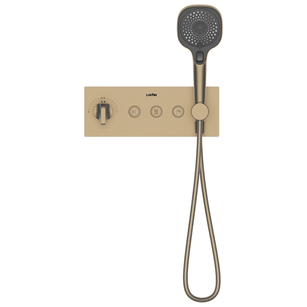 3-function Temperature Concealed-Brushed Gold