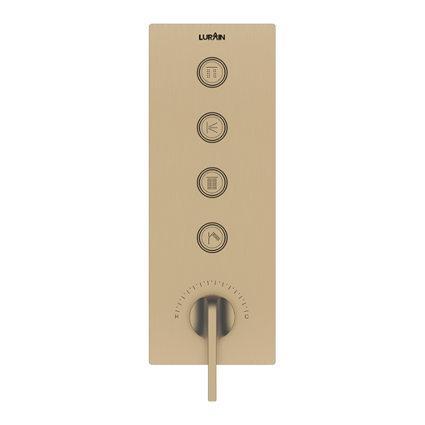 4-function Concealed Control Valve-Brushed Gold