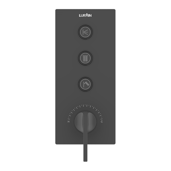 3-function Concealed Control Valve (without Box) Matte Black