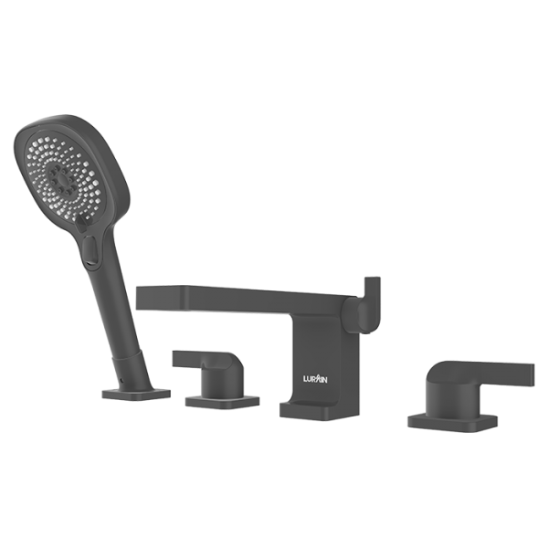 4-hole Bath / Shower Mixer Matte Black