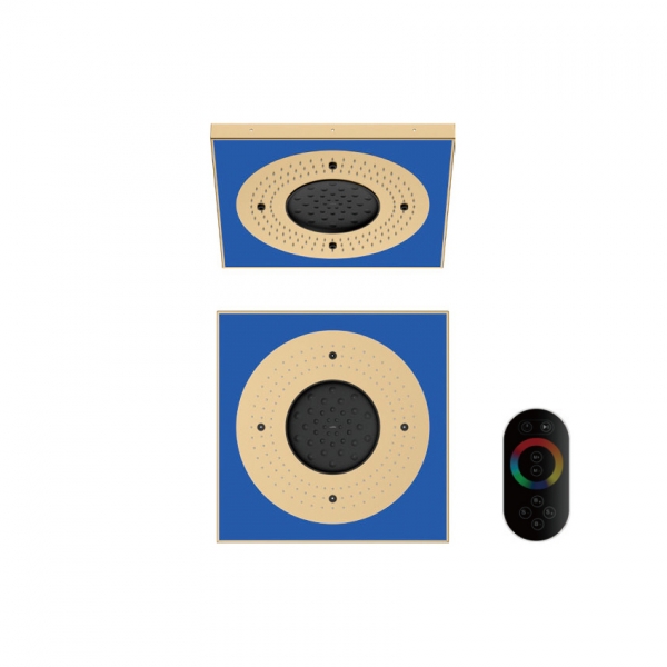 24" Three function shower  Brushed gold