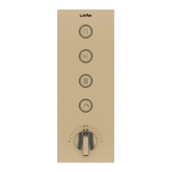 4-function Temperature Concealed-Brushed Gold
