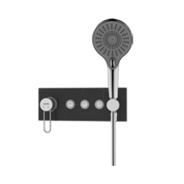 3-function concealed control valve (without box) Matte black
