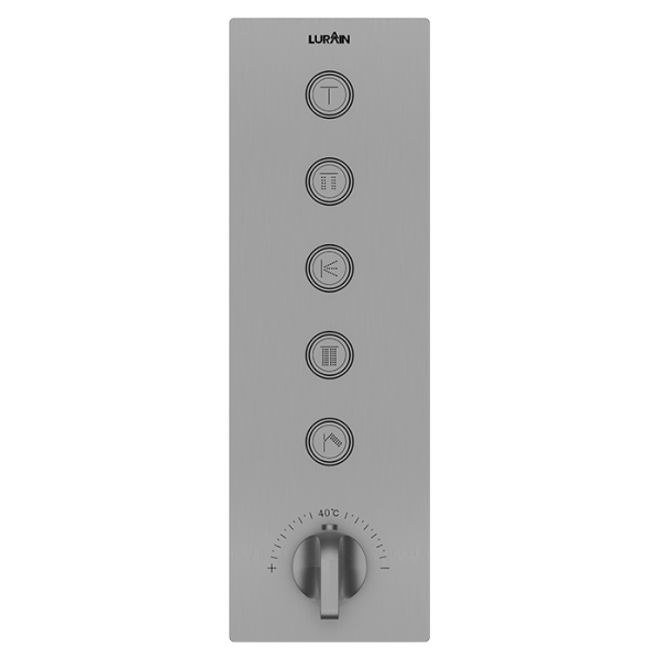 5-function Temperature Concealedcontrol Valve (without Box) Gun Grey