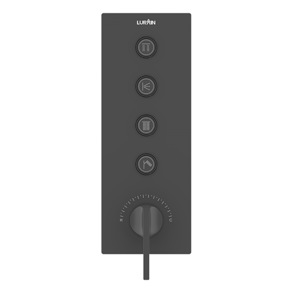 4-function Concealed Control Valve (without Box) Matte Black