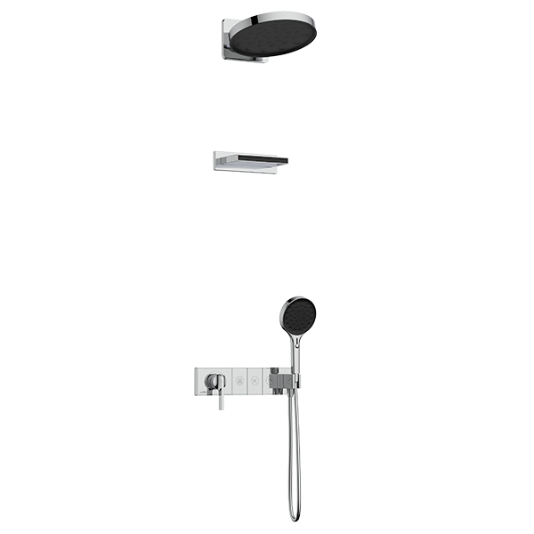 3-function concealed control valve-12“ One function shower