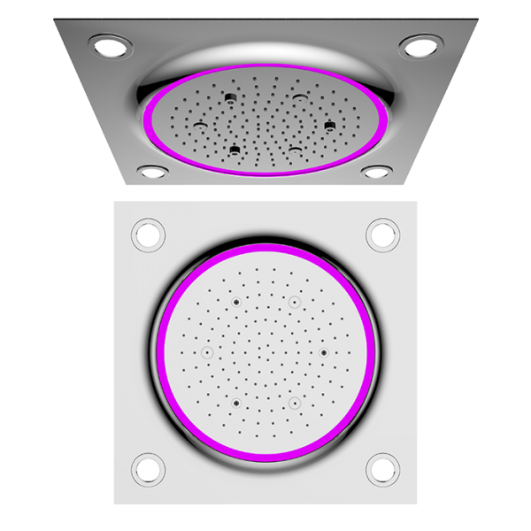 What are the cleaning methods for shower heads?