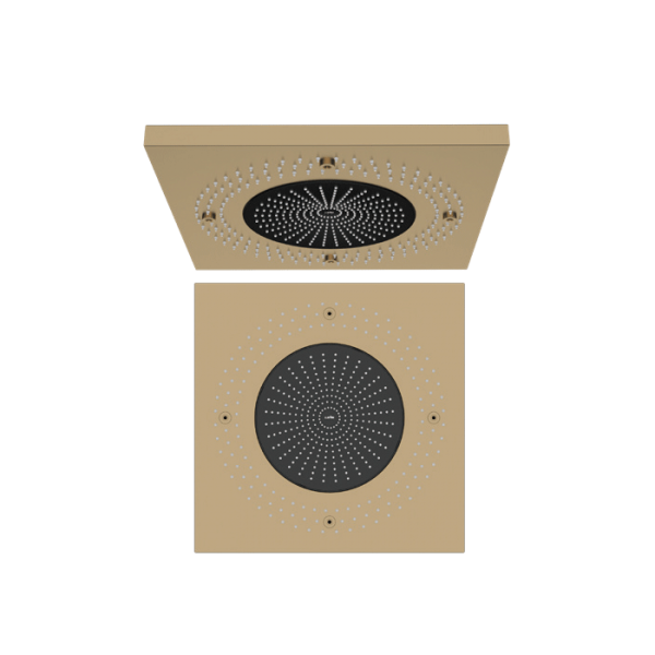 18" Three function shower  Brushed gold