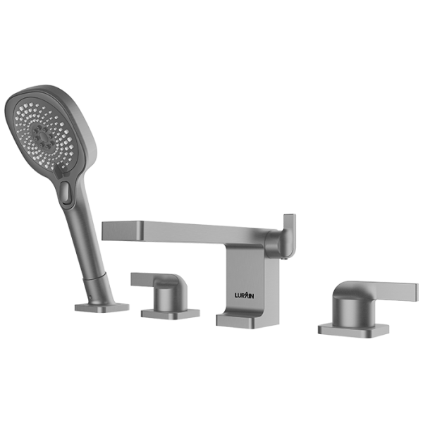 4-hole Bath / Shower Mixer Gun grey