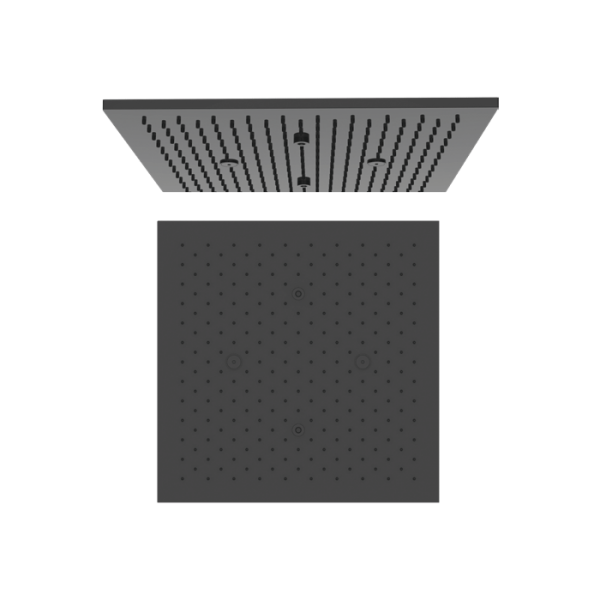 18" One function shower  Matte black / SUS304 （450x450mm）