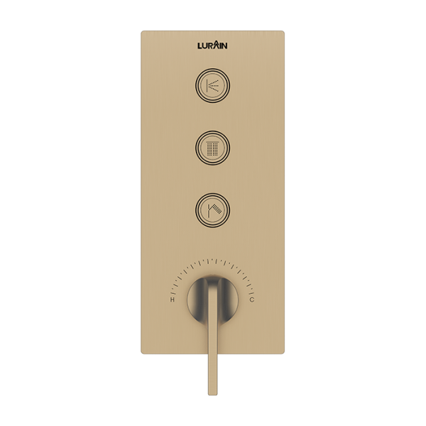 3-function Concealed Control Valve-Brushed Gold