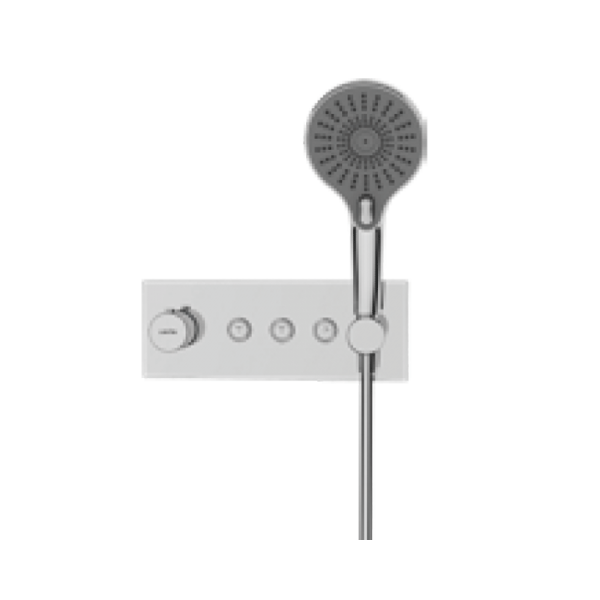 3-function temperature concealed  control valve (without box) Chrome