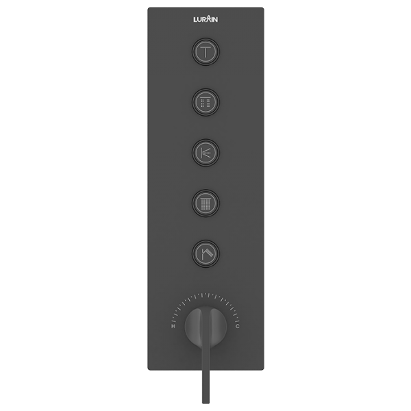 5-function Concealed Control Valve (without Box) Matte Black