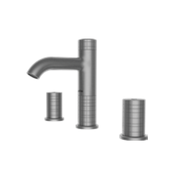 3-hole basin mixer Gun grey